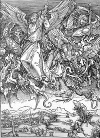 Dürer St. Michaels Kampf gegen den Drachen