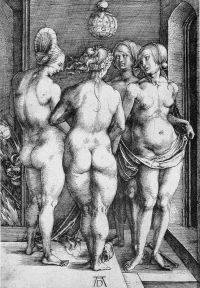 Durer The Four Witches Judgment Of Paris canvas print