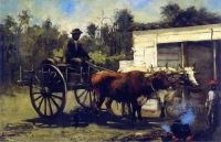 عربة Duveneck Elizabeth Boott A Southern Ox Cart 1883