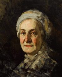 Duveneck Elizabeth Boott Old Lady With A Cap canvas print