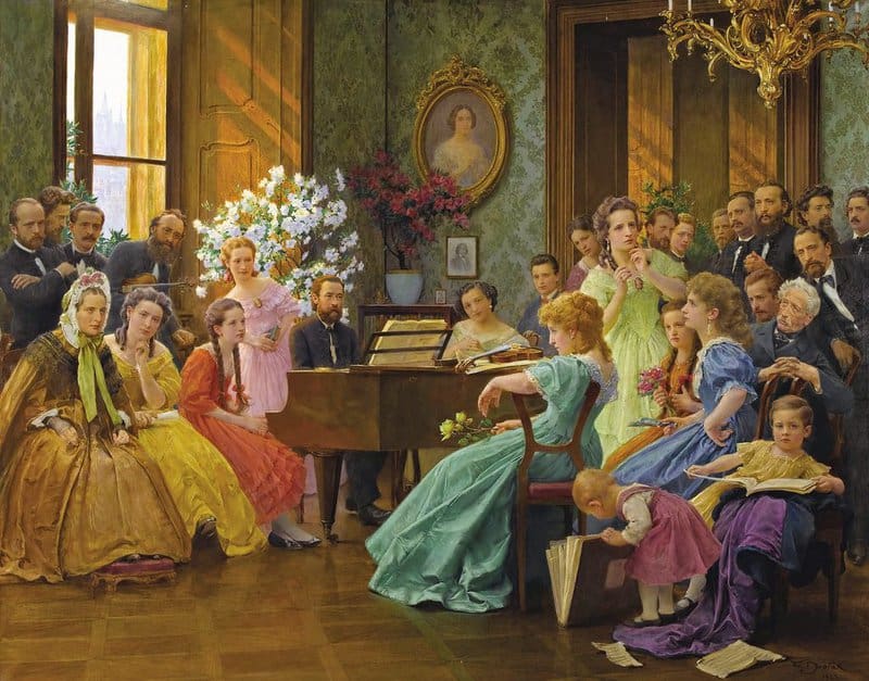 Dvorak Frantisek Bedrich Smetana And His Friends In 1865 1923 canvas print