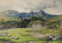 لوحة قماشية دايس ويليام جلين روزا جزيرة أران 1859
