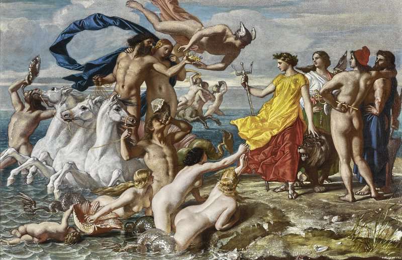 Dyce William Neptune Resigning To Britannia The Empire Of The Sea A Scheme For A Fresco At Osborne House 1847 canvas print