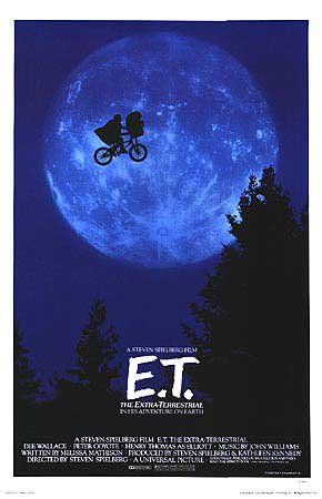 Et The Extra Terrestrial 영화 포스터 캔버스 프린트
