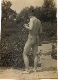 Eakins Thomas Thomas Eakins Nude Playing Pipes Ca. 1883 canvas print