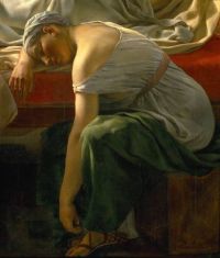 Eckersberg Christoffer Wilhelm A Sleeping Woman In Antique Dress canvas print