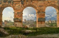 Eckersberg Christoffer Wilhelm A View Through Three Arches Of The Third Storey Of The Colosseum canvas print