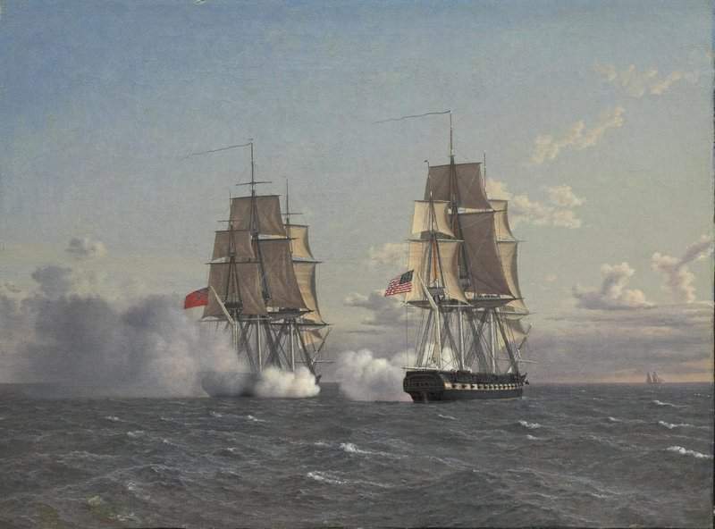 Eckersberg Christoffer Wilhelm Battle Between The English Frigate Shannon And The American Frigate Chesapeak canvas print
