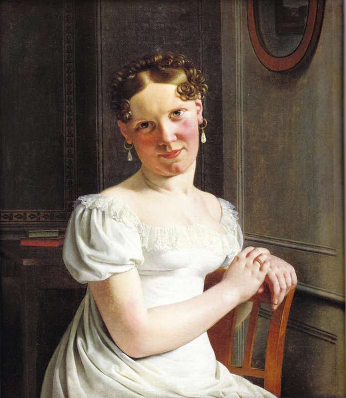 Eckersberg Christoffer Wilhelm Portrait Of Julie Eckersberg The Artist Second Wife 1817 canvas print
