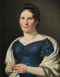 Eckersberg Christoffer Wilhelm Porträt von Frau Wad 1824 Leinwanddruck