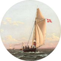 Eckersberg Christoffer Wilhelm Sailing From Copenhagen To Charlottenlund canvas print