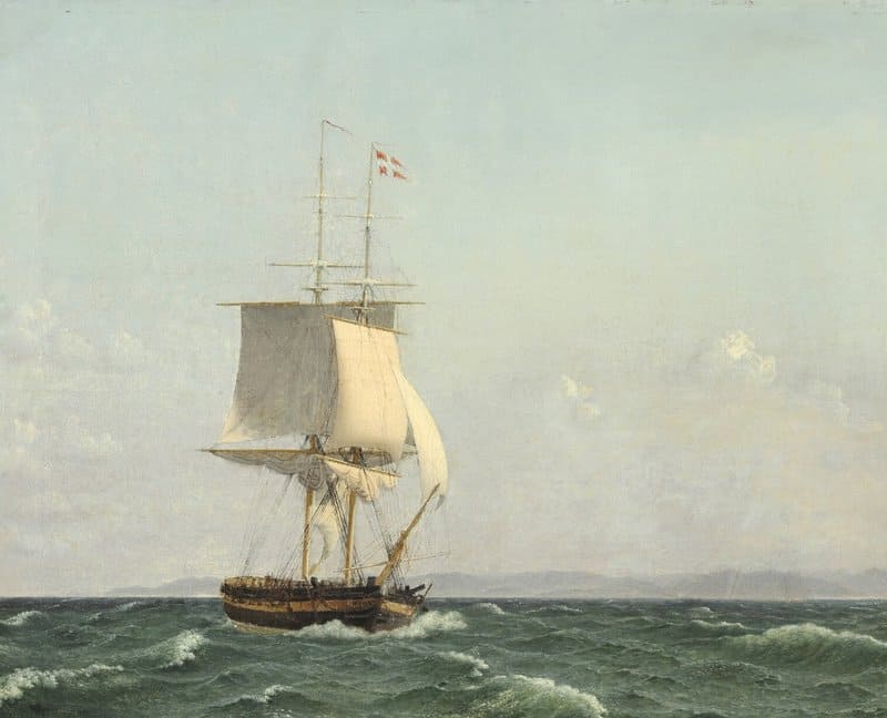 Eckersberg Christoffer Wilhelm The Brig M En A Training Ship For Naval Cadets 1823 canvas print