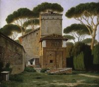 Eckersberg Christoffer Wilhelm Die sogenannte Raphael S Villa im Garten der Villa Borghese in Rom 1814 16 Leinwanddruck