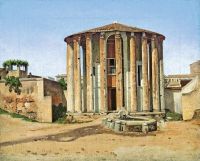 Eckersberg Christoffer Wilhelm Vesta Tempel in Rom 1814 16 Leinwanddruck