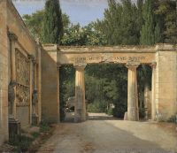Eckersberg Christoffer Wilhelm Blick auf den Garten der Villa Borghese in Rom 1814