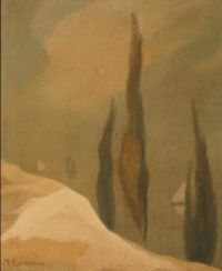 Economou Michalis On The Way To Loutraki 1927 canvas print