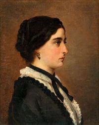 Edelfelt Albert A Young Woman In Black canvas print