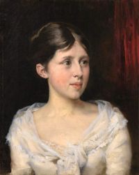 Edelfelt Albert Mädchen in einem weißen Kleid 1883