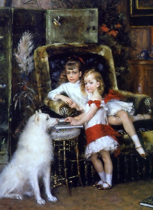 Edelfelt Albert Michael And Xenia Children Of The Tsar Alexander Iii 1881 2 canvas print