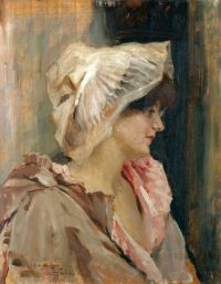 سيدة Edelfelt Albert Parisian In A Peignoir