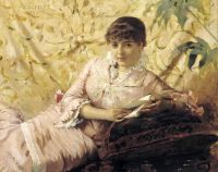 Edelfelt Albert Parisienne Reading 1880 canvas print