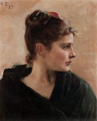 Edelfelt Albert Portrait Of A Young Lady