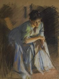 Edelfelt Albert Portrait Of Jenny Carre canvas print