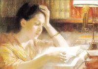 Edelfelt Albert Reading Woman canvas print