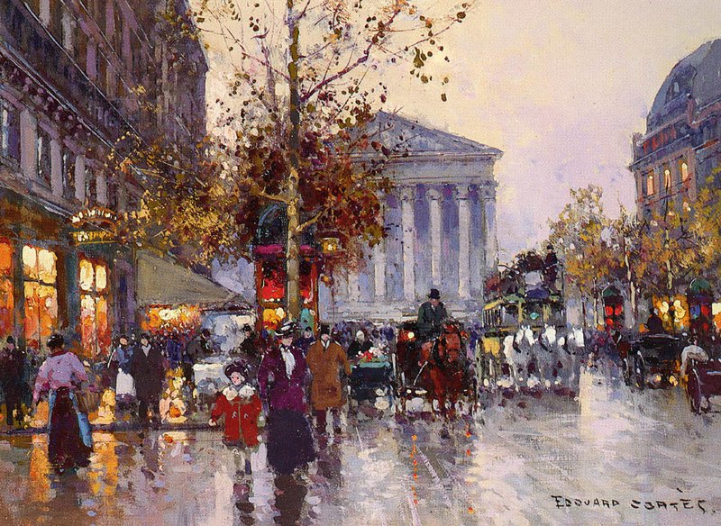 Edouard Cortes La Madeleine Vue De La Rue Royale canvas print