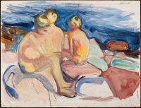Edvard Munch Bathing Boys canvas print