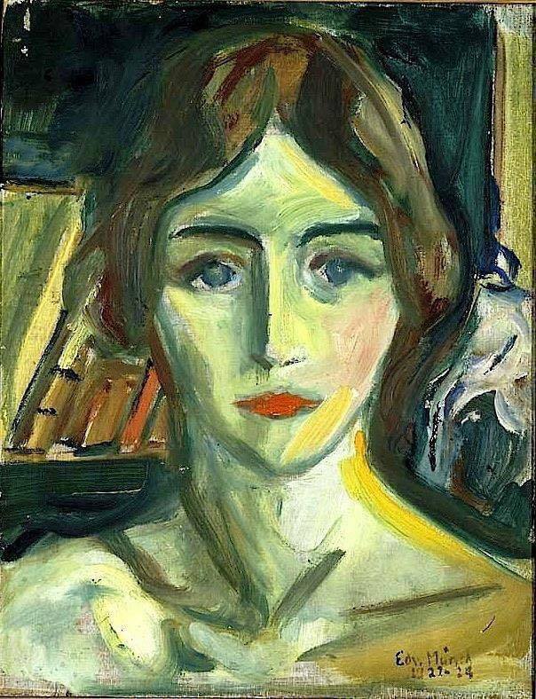 Edvard Munch Birgit Prestoe Etude De Portrait 1924 canvas print