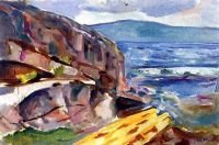 Paisaje costero de Edvard Munch en Hvitsten 1915