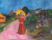 Edvard Munch Frau Im Roten Kleid canvas print