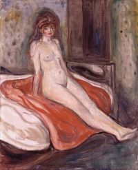 Edvard Munch Madchenakt Auf Rotem Tuch 1902 canvas print
