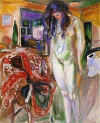 Edvard Munch Model By The Wicker Chair 1919 21