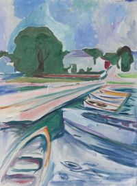 Edvard Munch Rowboats At Asgardstrand C canvas print