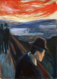 Edvard Munch Übelkeit bei Sonnenuntergang Verzweiflung