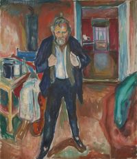 Edvard Munch Sleepless Night Self Portrait In Inner Turmoil 1920 canvas print