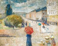 Edvard Munch Jour de printemps sur la rue Karl Johan 1890