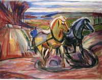 Edvard Munch Spring Plowing 1916 canvas print