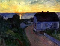 Edvard Munch Lever du soleil à Asgardstrand