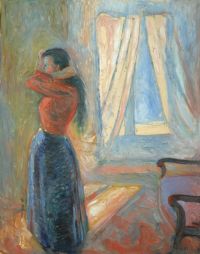 Edvard Munch Woman Looking In The Mirror 1892 canvas print