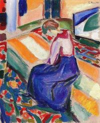 Edvard Munch Woman Seated On A Couch 1919 canvas print