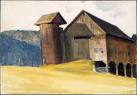 Edward Hopper Barn And Silo Vermont 1927 canvas print