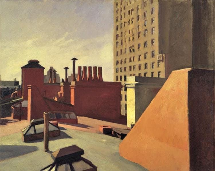Edward Hopper City Roofs 1932 canvas print