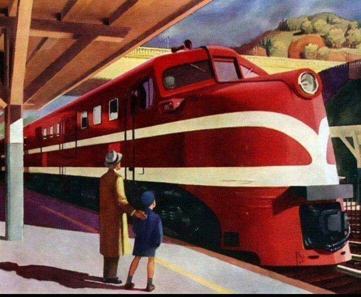 Edward Hopper Locomotive   1944 canvas print