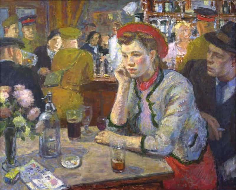 Tableaux sur toile, reproducción de Edward Le Bas Saloon Bar 1940