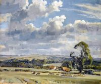 Impresión de lienzo de Edward Seago Una granja de Wiltshire