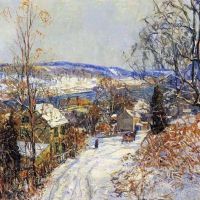 Edward Willis Redfield Winter Snow Scene Coppernose Hill 1910
