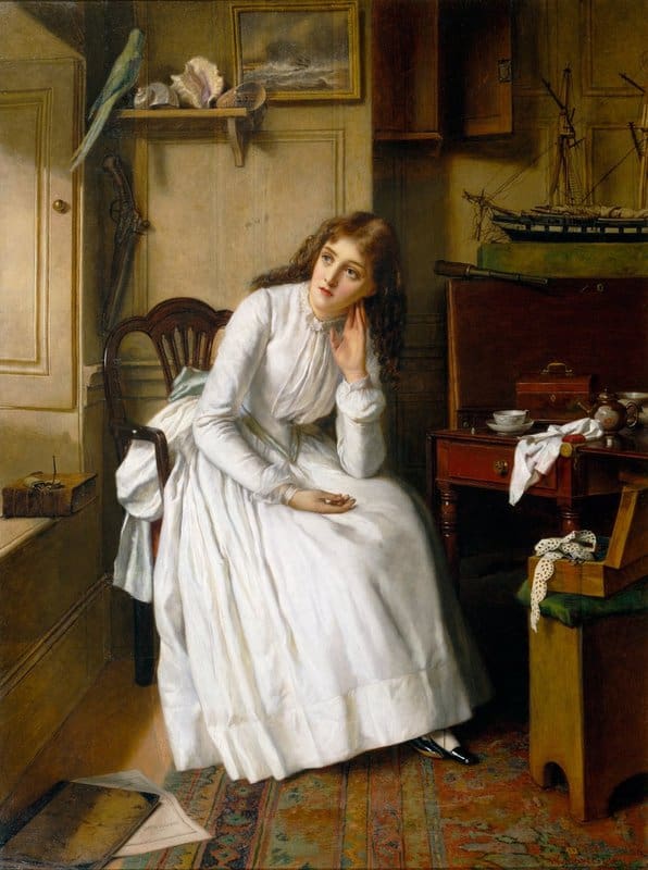 Egley William Maw Florence Dombey In Captain Cuttle S Parlour 1888 canvas print
